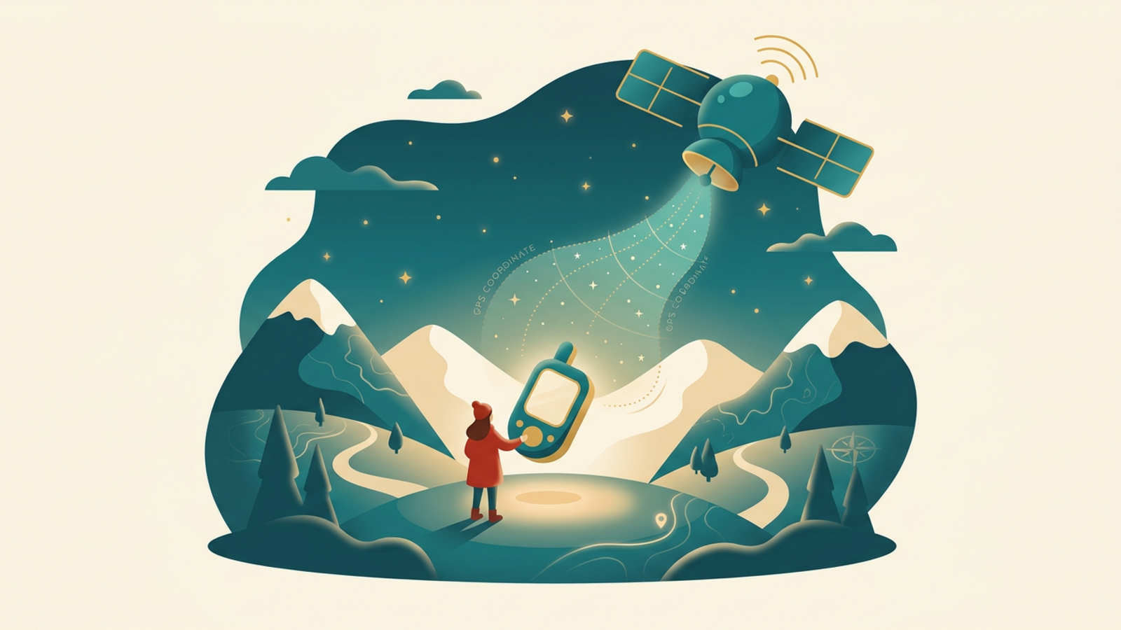 A phone showing a GPS location with no cellular signal bars