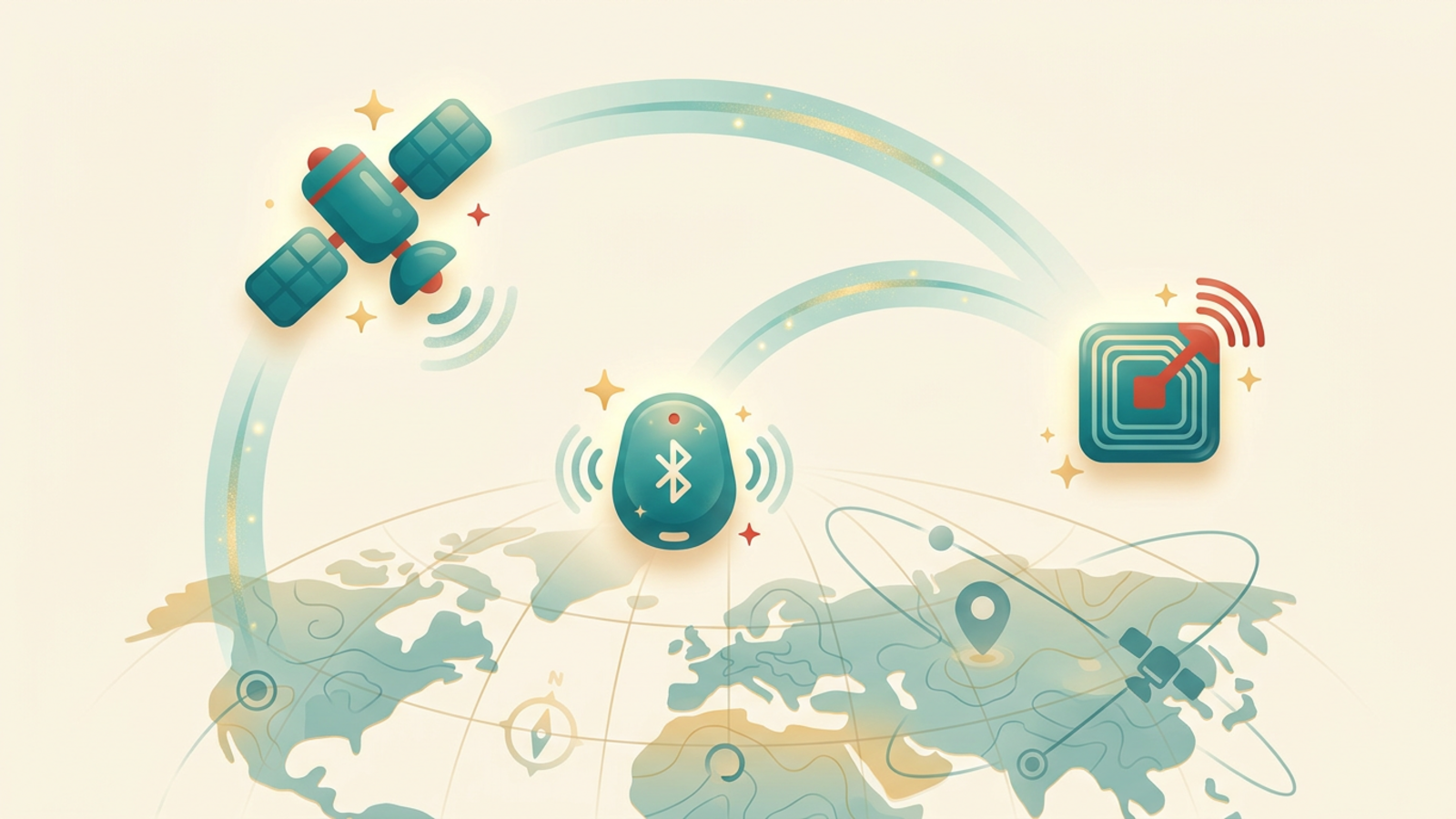 GPS, BLE and RFID tracking technologies compared side by side for asset tracking